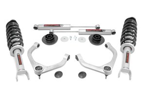 Ram 1500 Classic Suspension Lift Kit - Front + Rear - Rough Country - 3 Inch Lift Kit | N3 Struts/Shocks - Red - '19-'23